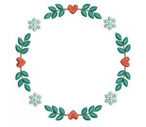 Stickdatei - Herz Kranz Weihnachten Blanko